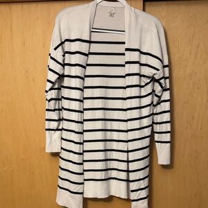 a new day Black and White Striped Cardigan